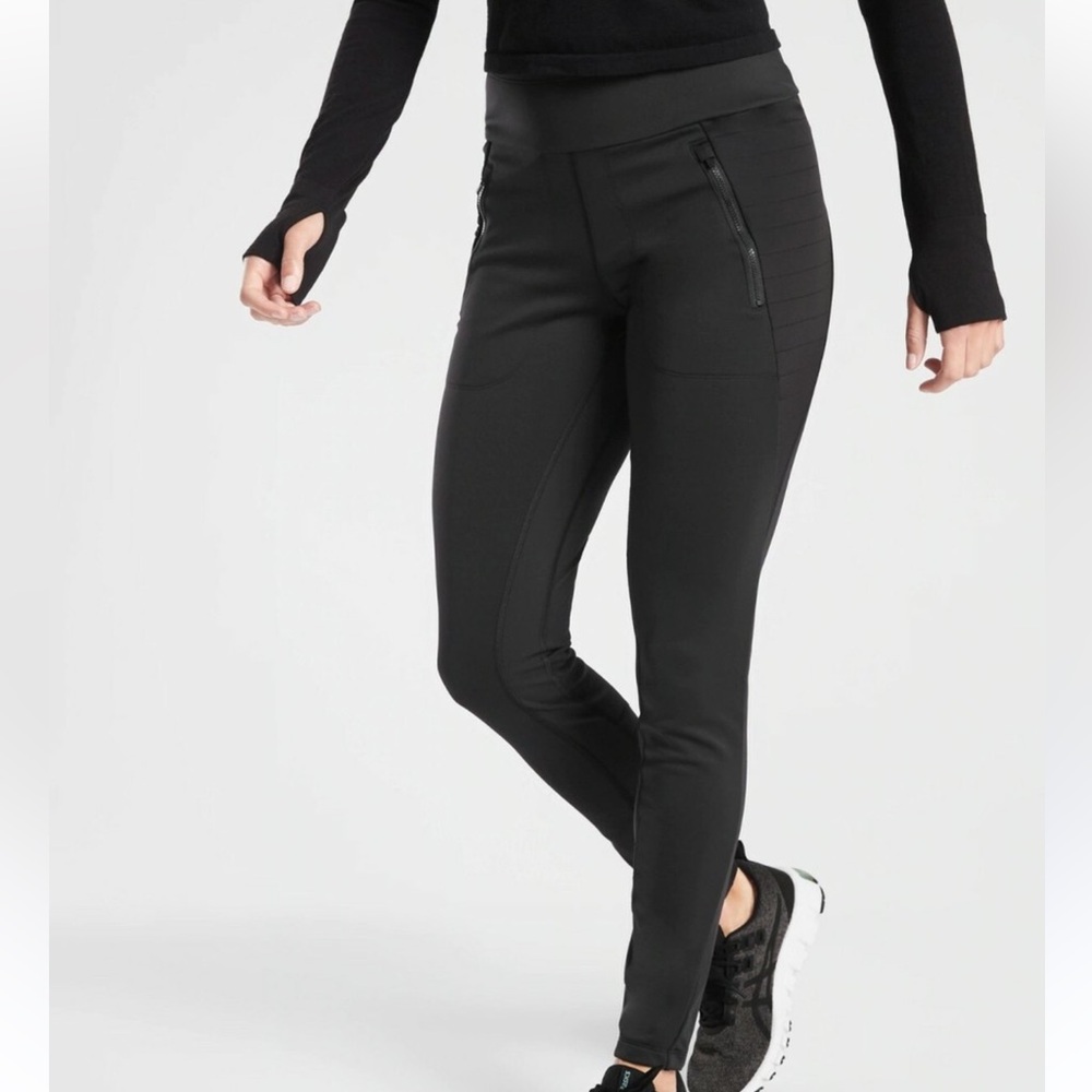 Athleta Black Peak Hybrid Fleece Tight Size XL